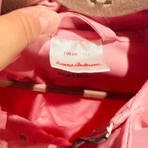 HANNA ANDERSSON Hello Rain Waterproof Jacket for Kids size US 5 rose pink - Picture 8 of 11
